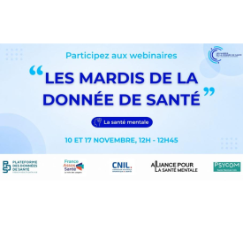 Mardis de la donnée de santé - Les données de santé mentale - Affiche